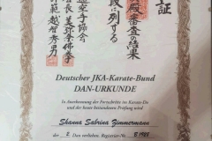 Urkunde 2.DAN