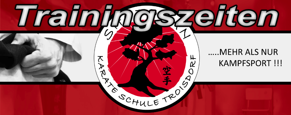 Banner Karate Schule Troisdorf für die Trainingszeiten