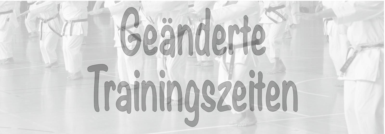 Genänderte Trainingszeiten